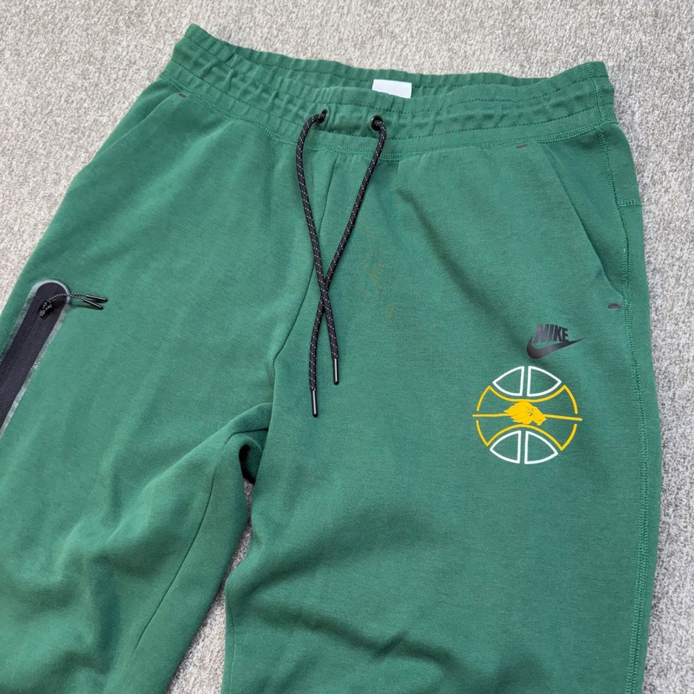 Nike Mens Tech Fleece Basketball Joggers Gorge Green DV6736-341 Large - Picture 2 of 8